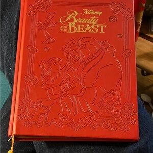 Disney Beauty and the Beast Embossed Red Book